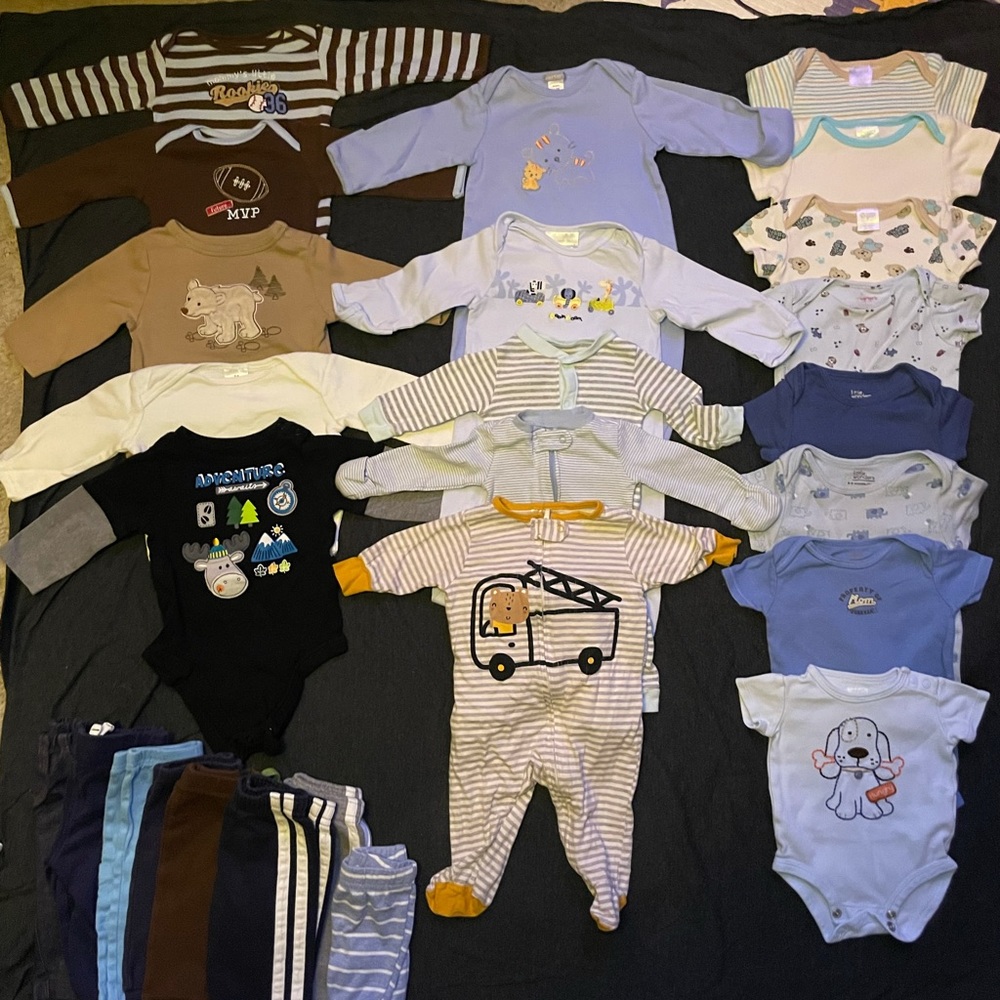 Boys clothes lot! Bundle of over 200 items, no stains, GUC. NB-9 month clothes - Picture 5 of 12